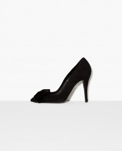 chaussure daim noir noeud papillon